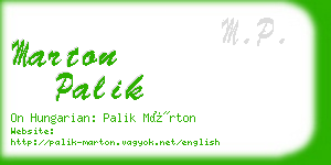 marton palik business card